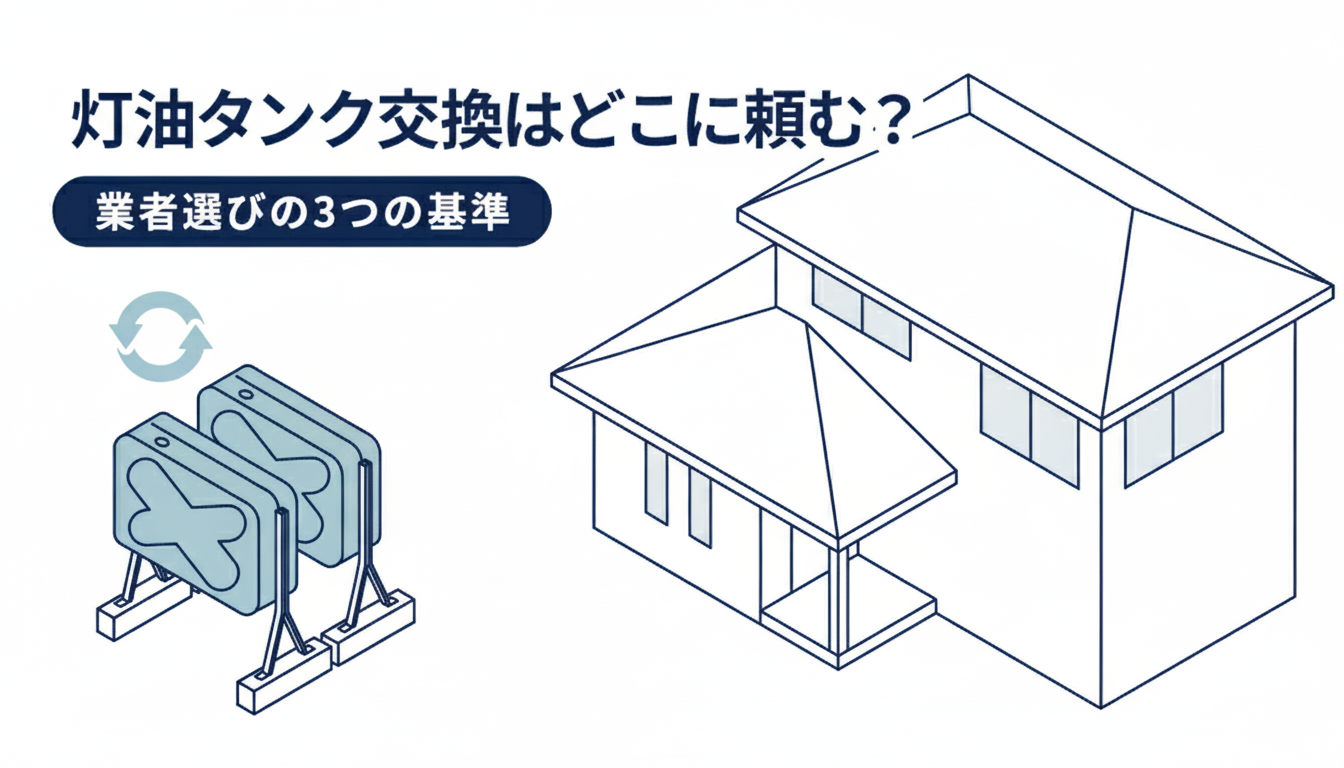 灯油タンク交換はどこに頼む？業者選びの3つの基準