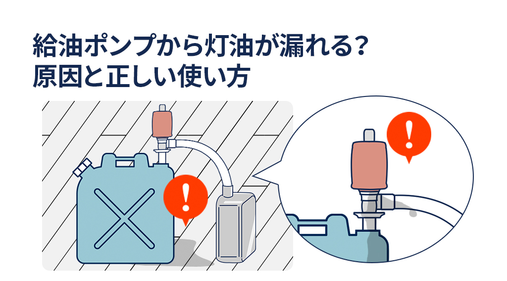 給油ポンプから灯油が漏れる？原因と正しい使い方