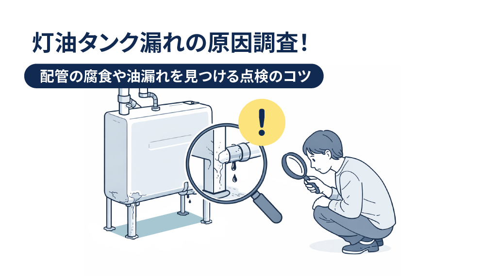 灯油タンク漏れの原因調査！配管の腐食や油漏れを見つける点検のコツ