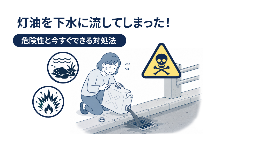 灯油を下水に流してしまった！危険性と今すぐできる対処法