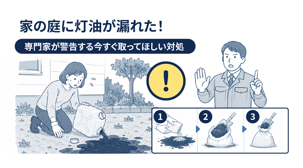 家の庭に灯油が漏れた！専門家が警告する今すぐ取ってほしい対処