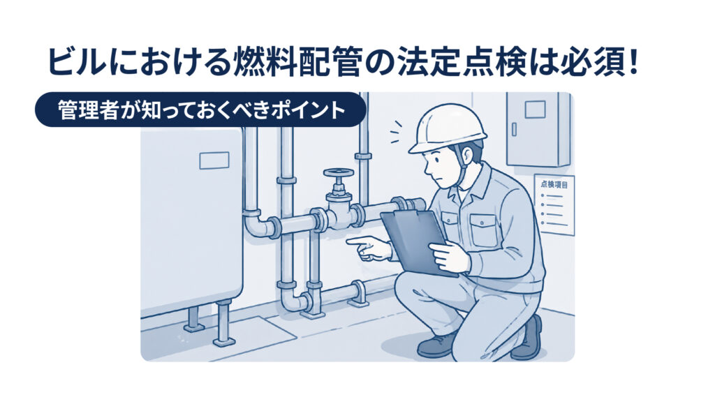 ビルにおける燃料配管の法定点検は必須！管理者が知っておくべきポイント